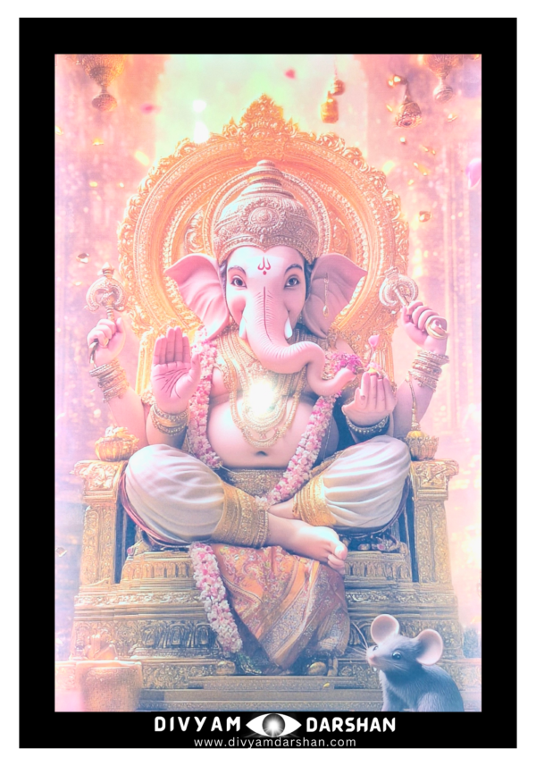 A detailed and realistic image of Shri Gajanan.