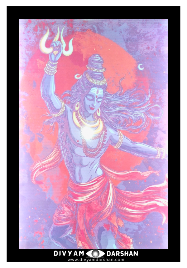 A dynamic representation of Mahadev Shivay in a dancing pose.