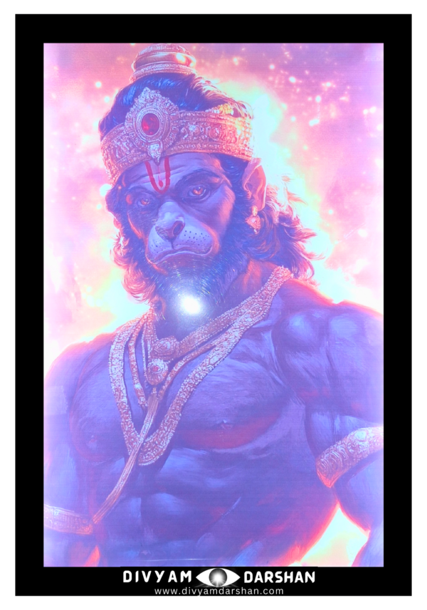 A powerful and detailed depiction of Mahavir Hanuman.